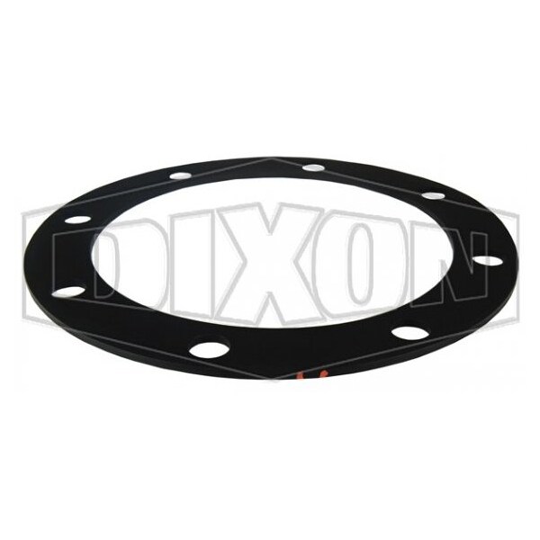 Gasket with 2 Orange Stripe, Baylast, 4 in, 8-1/4 in OD x 1/8 in Thick